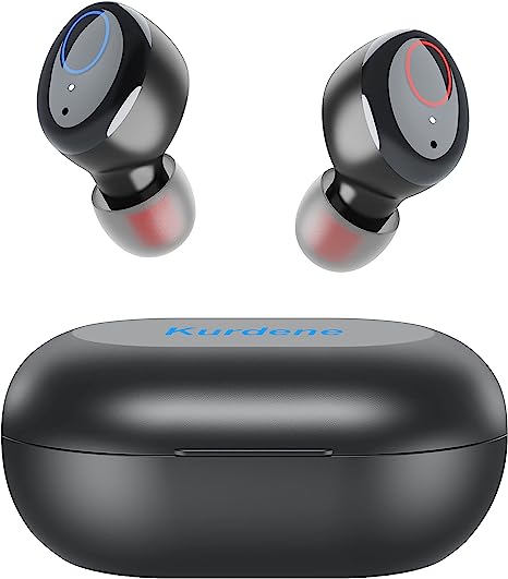 kurdene Bluetooth Wireless Earbuds, S8 Deep Bass Sound 38H Playtime IPX8 Waterproof Earphones Call Clear with Microphone in-Ear Bluetooth Headphones Comfortable for iPhone, Android